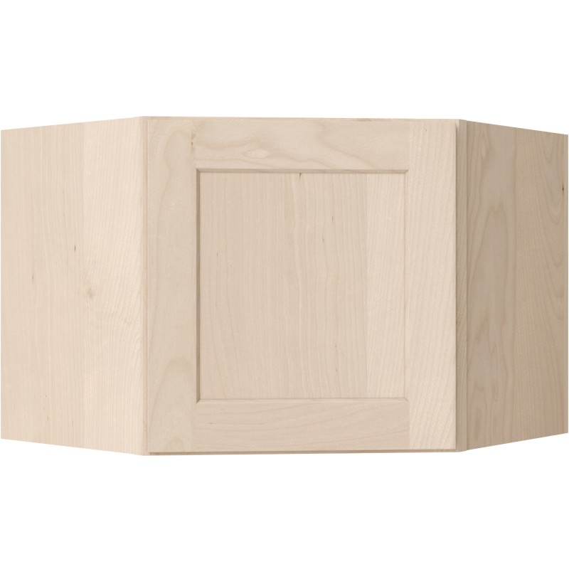 [US:WDC2418] Unfinished Shaker Wall Diagonal Corner Cabinet 24" X 18"H (Davie Warehouse)