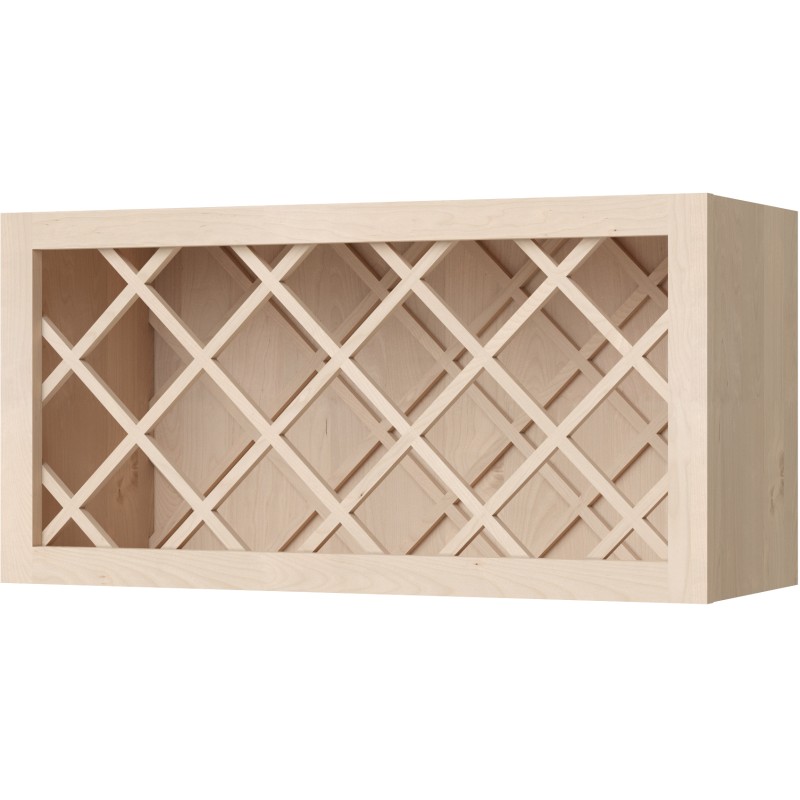 [US:WR3015] Unfinished Shaker Wine Rack 30" X 15" X 12" (Davie Warehouse)