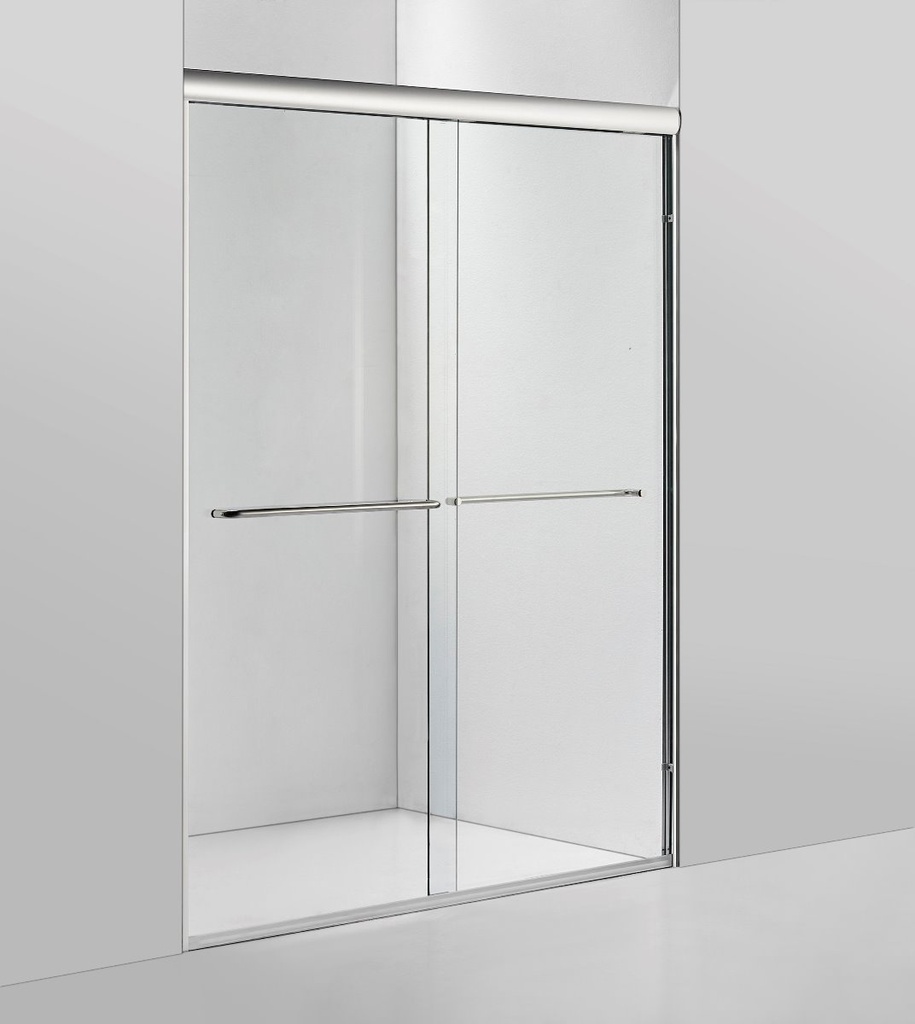 Bypass Shower Door (8mm) Thick Temp Glass 60WX76H Chrome