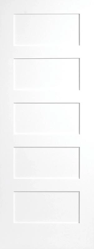 [SR1668PRM5P **] 5 Panel True Shaker Primed (1/6 x 6/8 (18" x 80"))