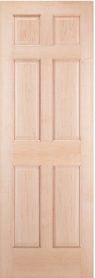 [SR1668C6P] 6 Panel Clear Pine (1/6 x 6/8 (18" x 80"))