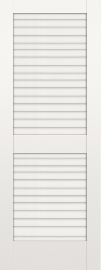 Primed Plantation Louver Over Louver