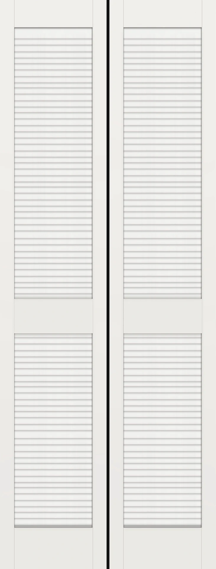 [SR1668PLLBF] Primed Louver Over Louver Bifold Slab (1/6 x 6/8 (18" x 80"))