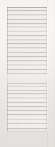 Primed Plantation Louver Over Louver