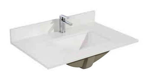 3/4" Thick Quartz Stone Top - 22" Depth