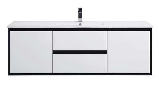 PE Black & White Vanity - Sink Option