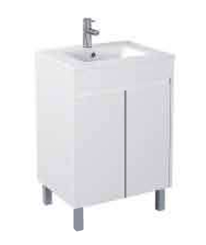 PF  White Vanity with Legs